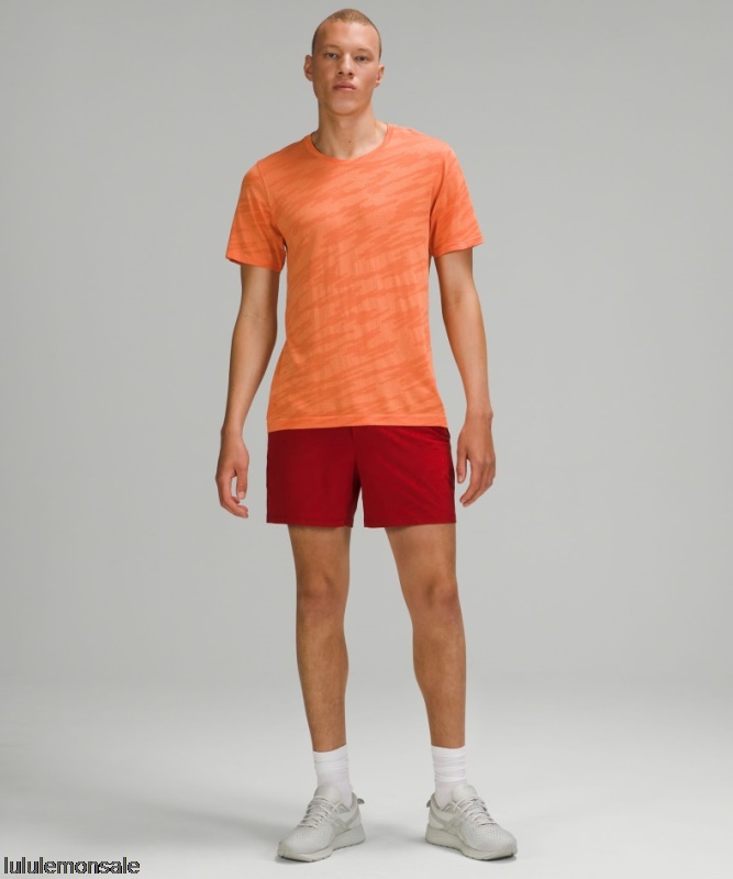 Lululemon Deutschland DELULU859 | Lululemon Deutschland Sport Red Pace Breaker Linerless Short 5